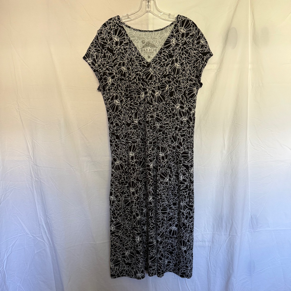 Elegant Black And White Floral Dress Sahalie